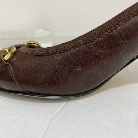 Ellen Tracy Bogie Brown Heels Size 8.5M - Picture 5 of 7